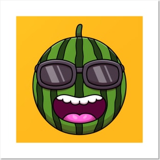 Cool Cartoon Watermelon Posters and Art